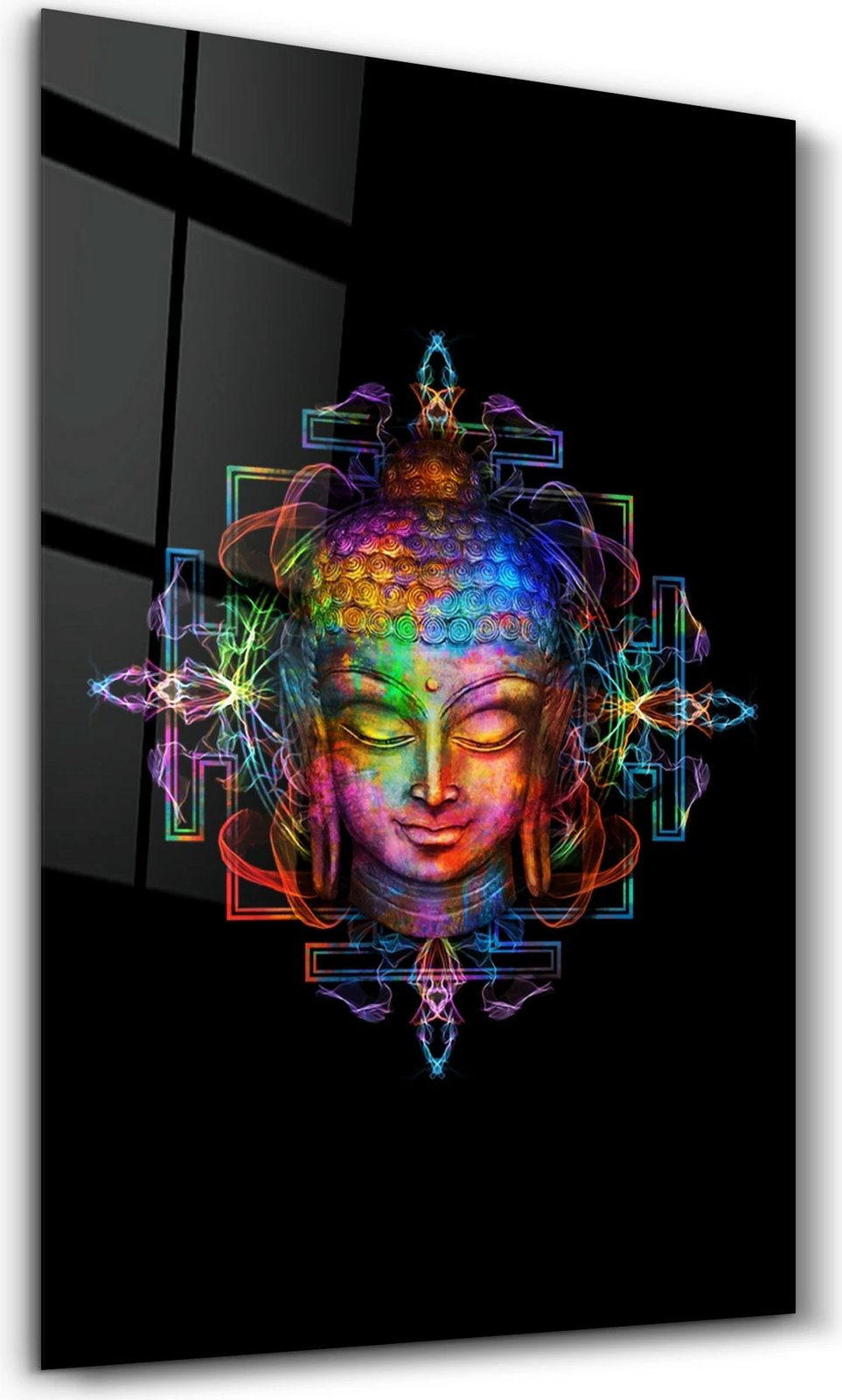 Pikturë dekorative prej xhami të temperuar, shumëngjyrëshe, CAM-3003, 46x72cm