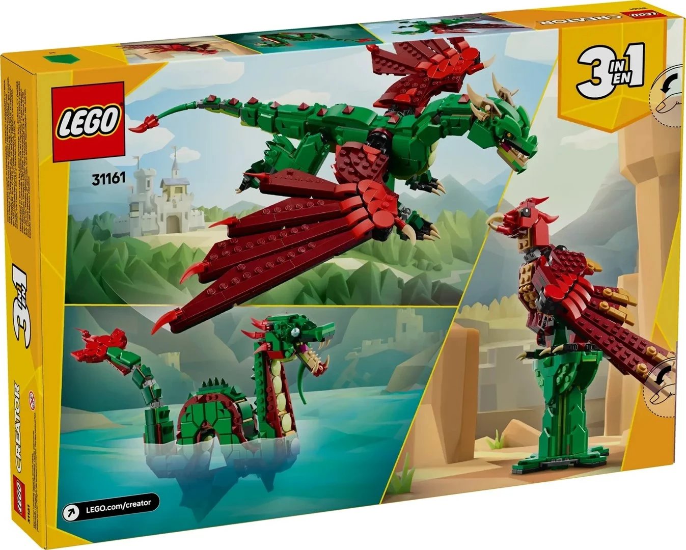 Lego Creator 3-in-1 31161 Medieval Dragon, 715 pjesë