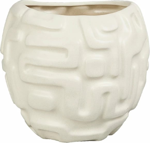 Vazo ISIS, qeramikë, ngjyrë bezhë, 32x32x29cm