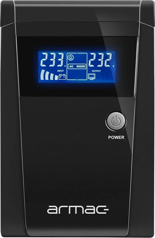 UPS Armac O/1000E/LCD me ekran LCD, 3 dalje AC, i zi