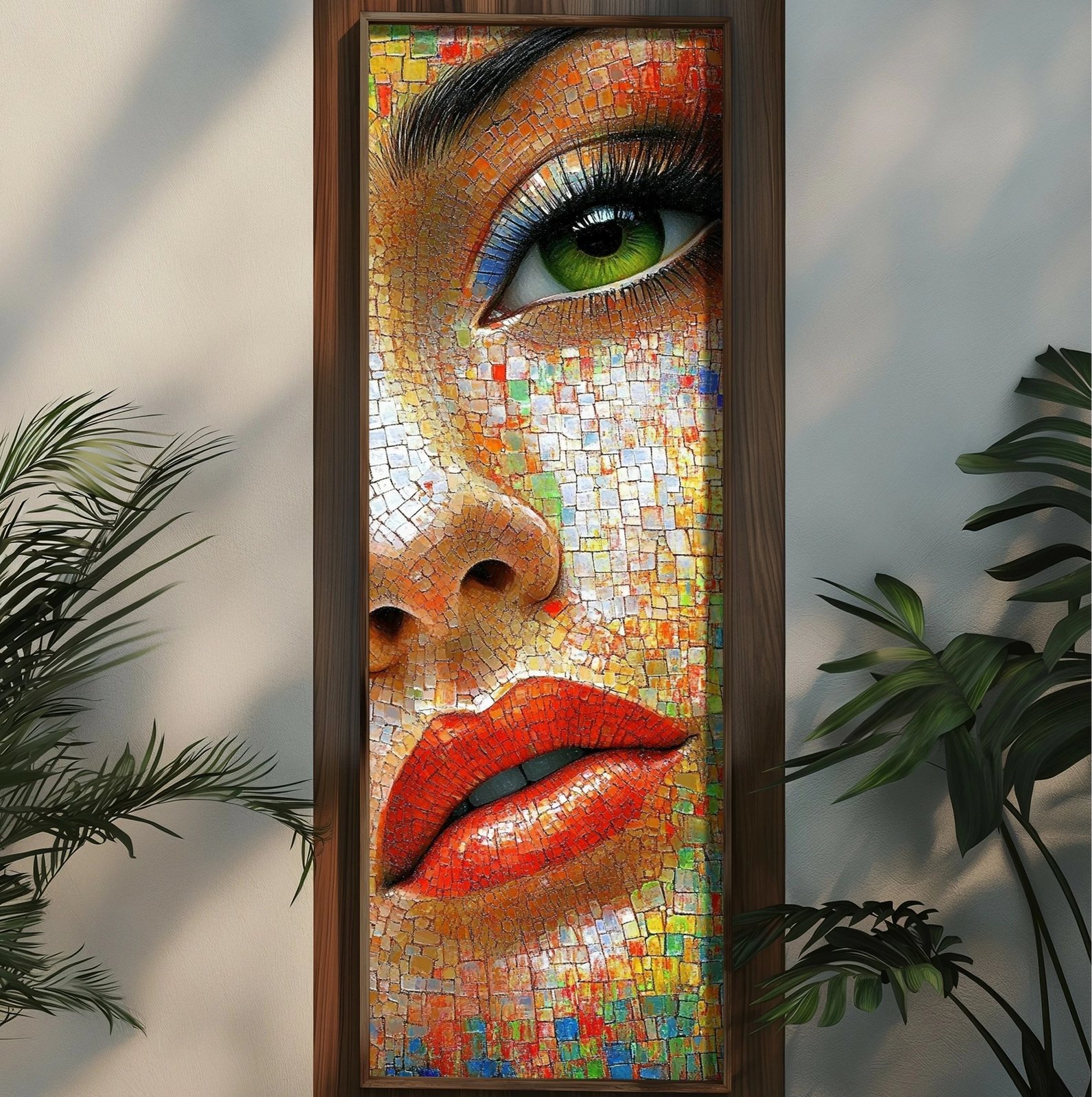 Pikturë dekorative me kornizë MDF, Wallity, EMR084, shumëngjyrëshe