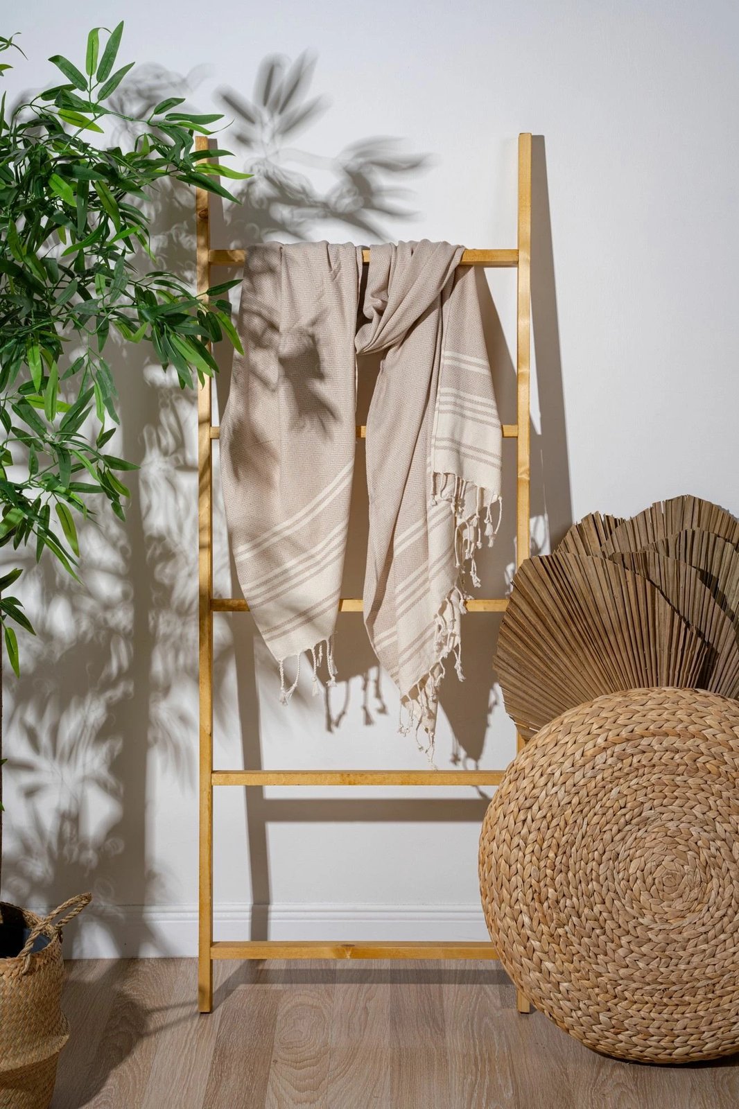 Peshqir plazhi Fouta, ngjyrë bezhë, New Diamond, Mijolnir