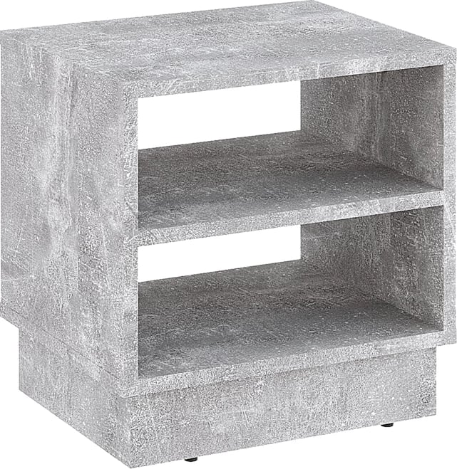 Komodinë nate Mason melaminë ngjyrë mermeri gri 40x32x40cm