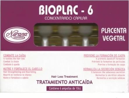 Ampula kundër rënies së flokëve Nurana Bioplac-6, 6x10ml, unisex