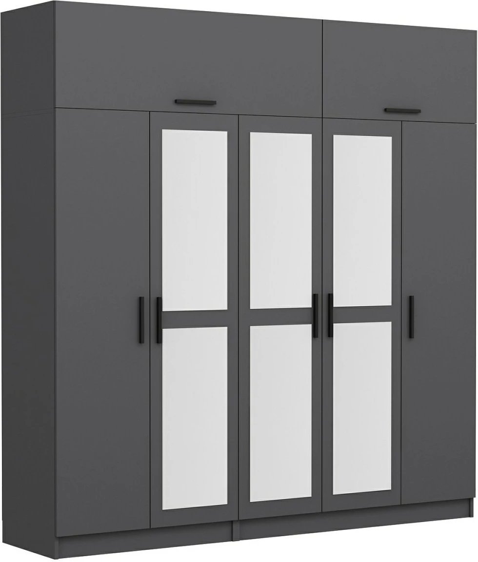 Dollap Skye Decor, ngjyrë antracit, 225x235x52cm