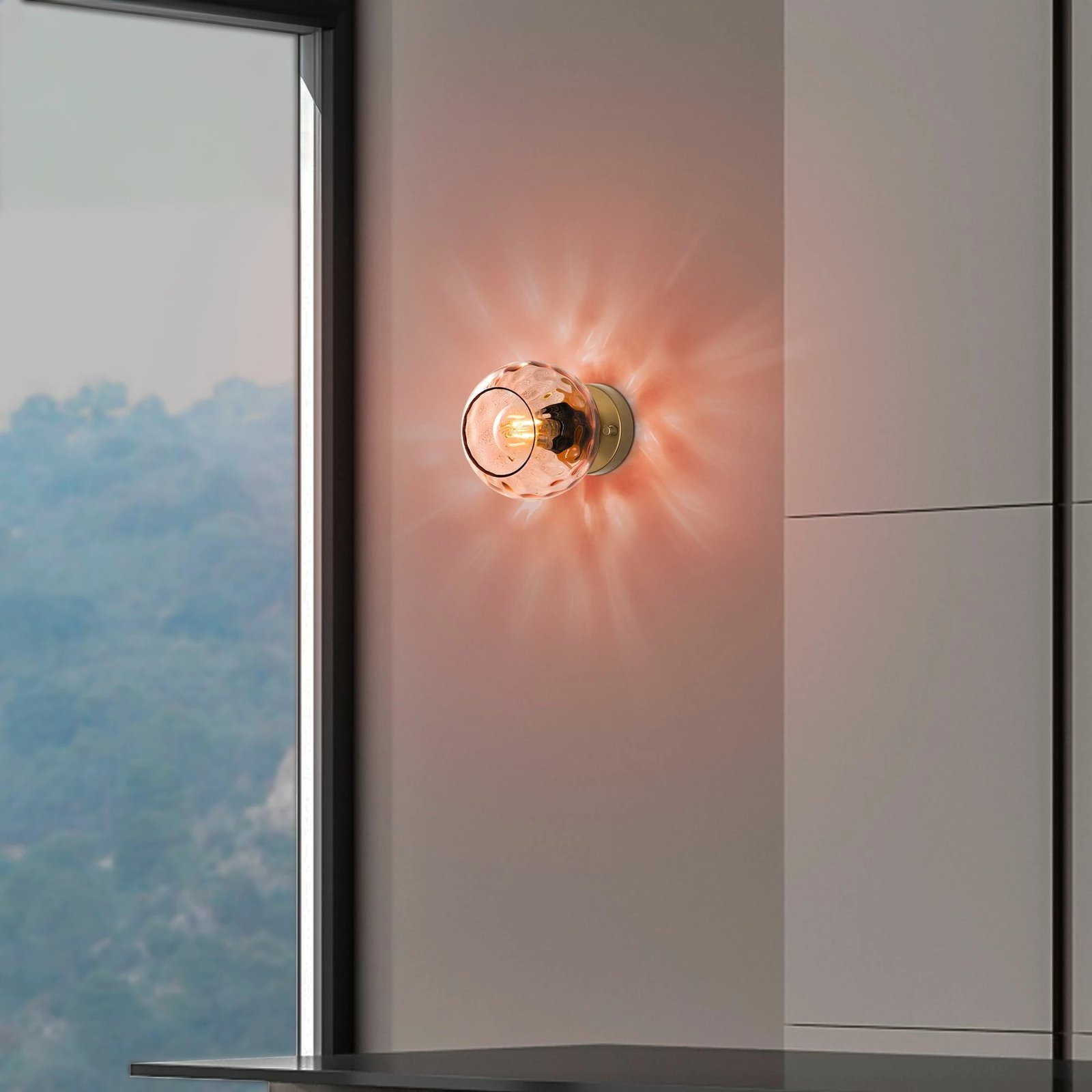 Llambë muri Opviq, Benek - 15 - 14403, rozë dhe ari