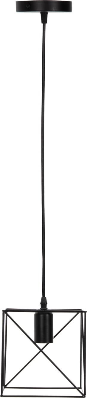 Llambë varëse tavani, kub metalik i zi, FH4039, 16x16x123H cm Llambë varëse tavani, kub metalik i zi, FH4039, 16x16x123H cm
