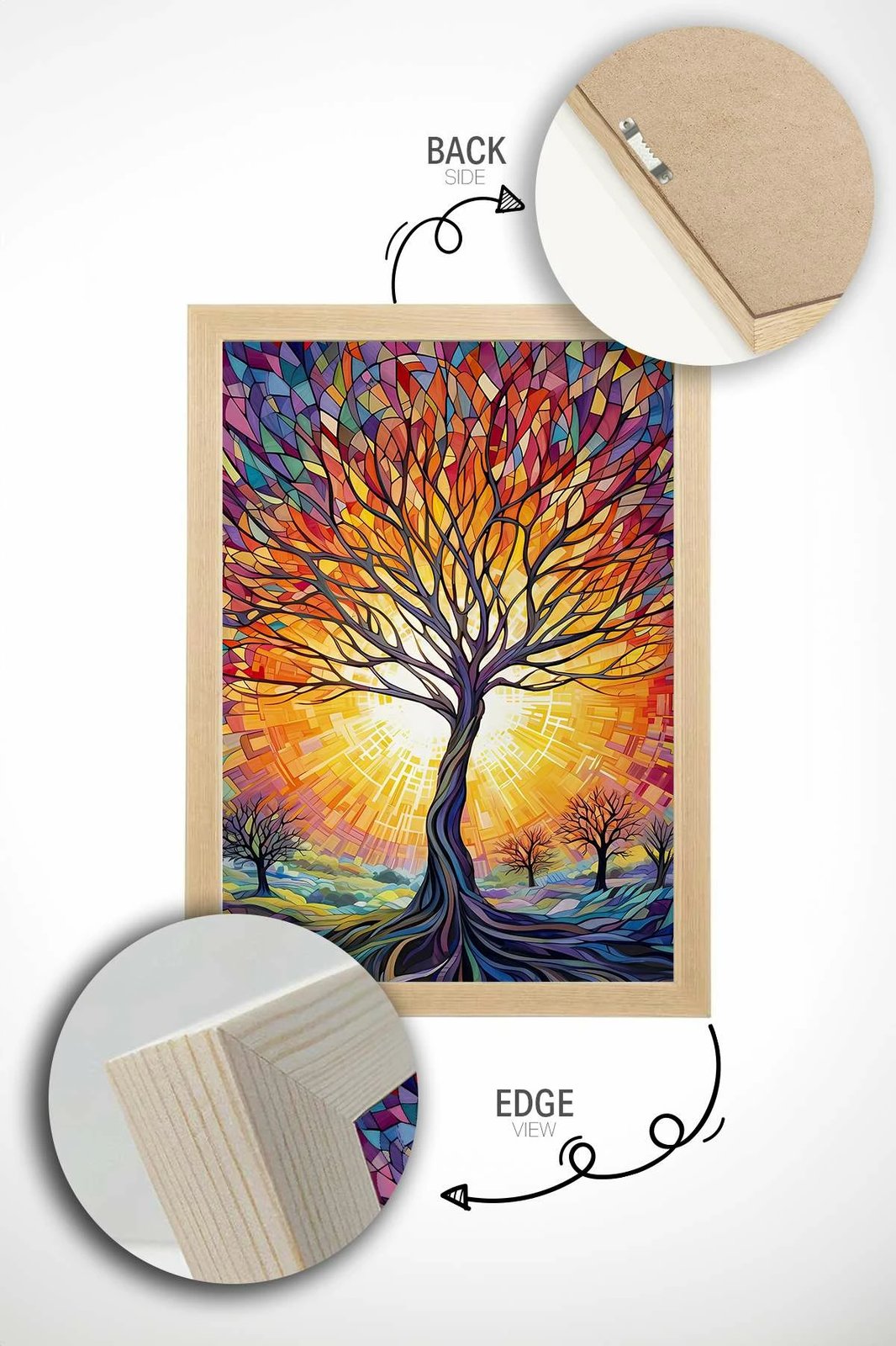 Pikturë dekorative me kornizë, shumëngjyrëshe, Wallity, Mscartmdl13