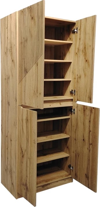 Dollap për këpuca Kebell, ngjyrë lisi, 71x41.5x180.4cm