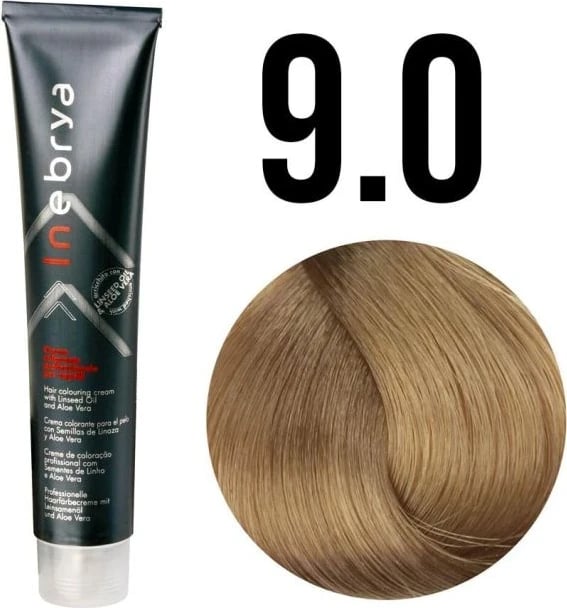 Ngjyrë për flokë Inebrya 9/0 Bionde shumë e qelët, 100 ml