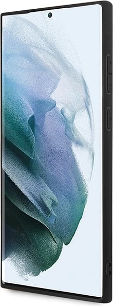 Mbështjellës Guess 4G Collection Leather Metal Logo MagSafe për Samsung Galaxy S24 Ultra, i zi