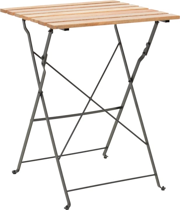 Tavolinë me karrige Pometia, set 3 copë, dru-metal, e palosshme