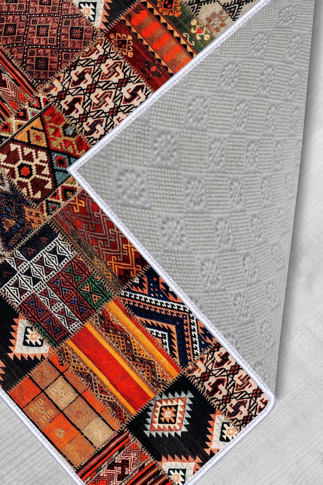 Qilim me dizajn shumëngjyrësh, 80x120cm, Hmnt865