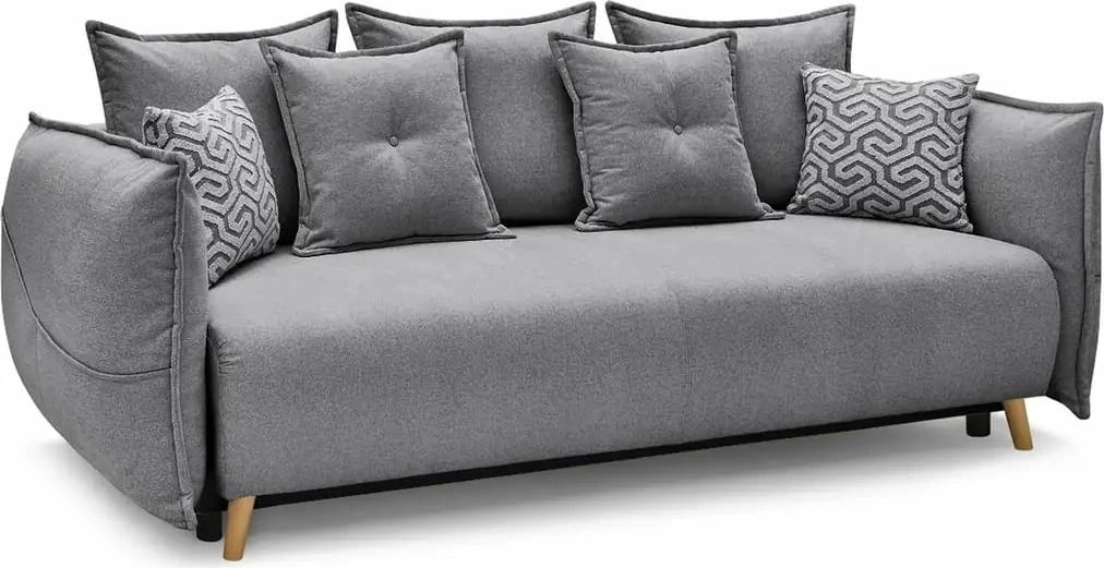 Divan-krevat treshe, Atelier del Sofa, Puffy, gri