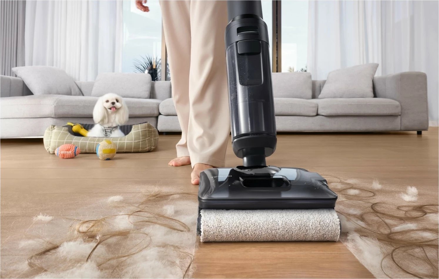 Pastrues dyshemeje Tineco Floor One S7 Stretch Steam Plus, me avull, i zi