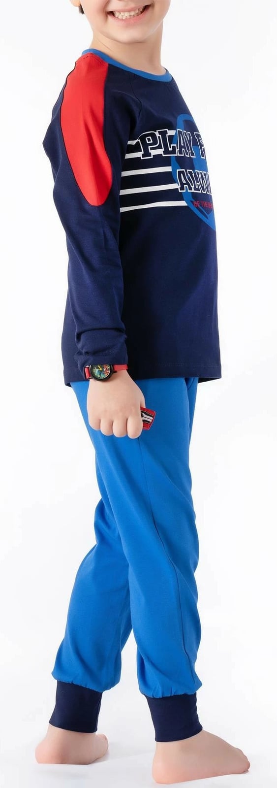 Pizhama për fëmijë Jumeon, 002-000702, ngjyrë blu e errët