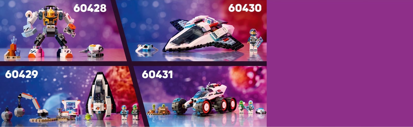 Set ndërtimi LEGO City 60431, rover hapësinor, 311 pjesë, shumëngjyrësh
