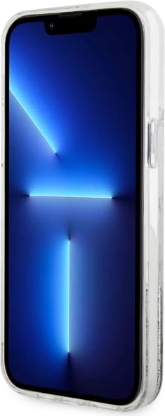 Mbështjellës Guess GUHCP14XLCSGSGH për iPhone 14 Pro Max 6.7", Liquid Glitter Marble, Bardhë