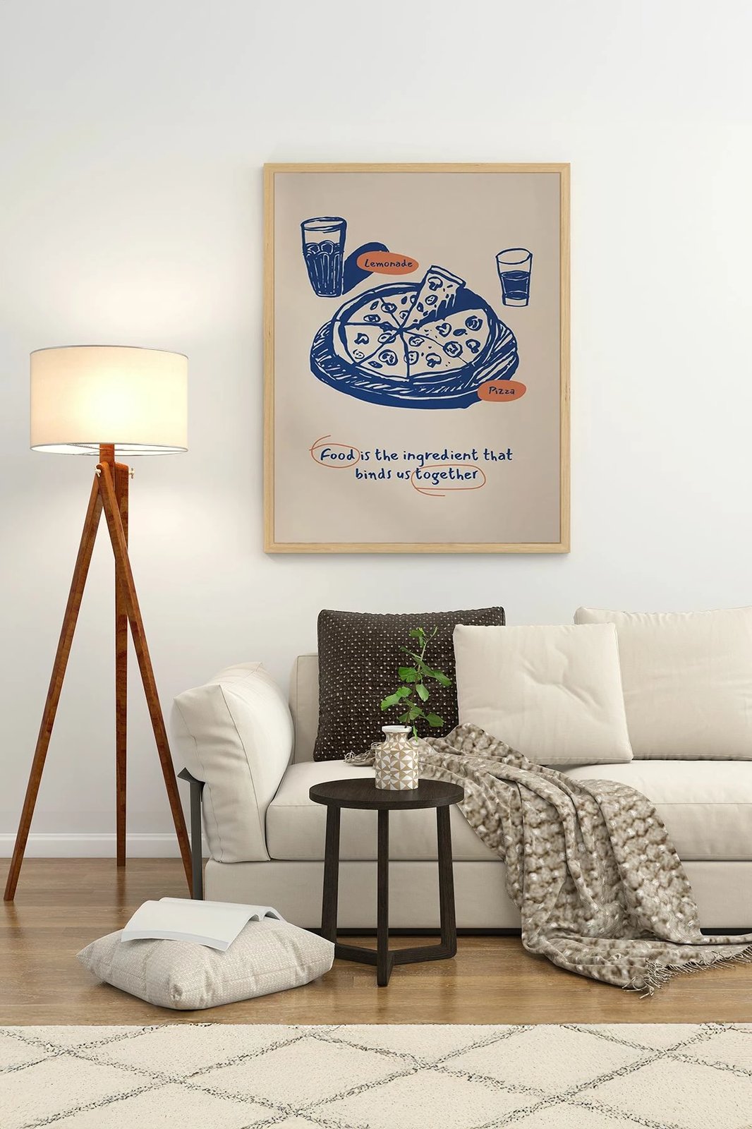 Pikturë dekorative me kornizë, Wallity, Ersy1Ham33, shumëngjyrëshe, 33x48cm