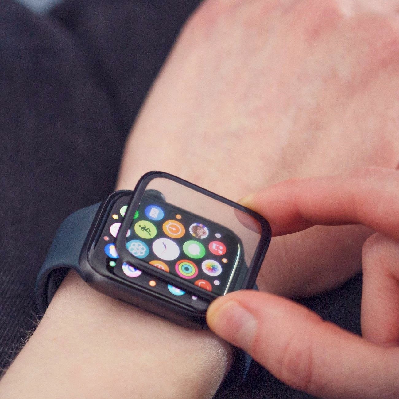 Xham mbrojtës hibrid për Apple Watch, Wozinsky, PPDGL-01, 41mm, i zi