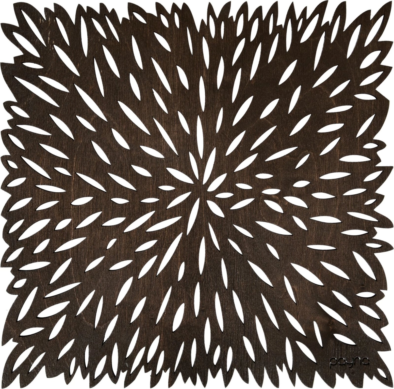 Set nënshtrues tavoline prej druri, Hermia, model Pointy, ngjyrë wenge (4 copë)