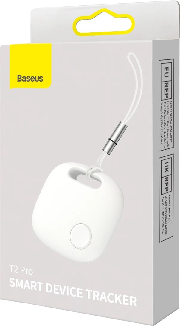 GPS tracker i mençur Baseus T2 Pro për çelësa, çantë, fëmijë, i bardhë