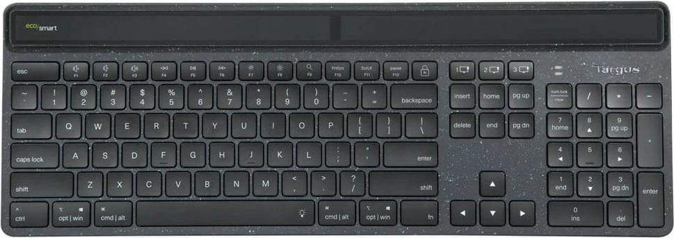 Tastierë Targus EcoSmart, Bluetooth 5.0, AZERTY, ndriçim LED, e zezë