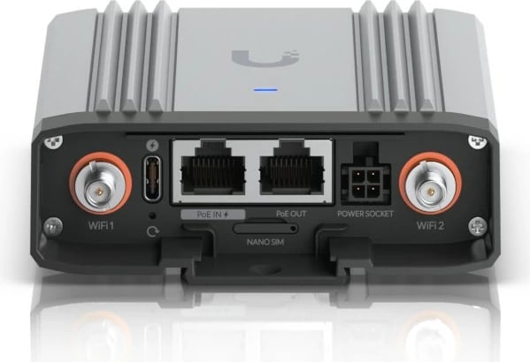 Router Ubiquiti UniFi Mobiler Router Industrial Cat 4 WiFi GPS PoE UMR-Industrial, Ngjyrë e zezë dhe gri