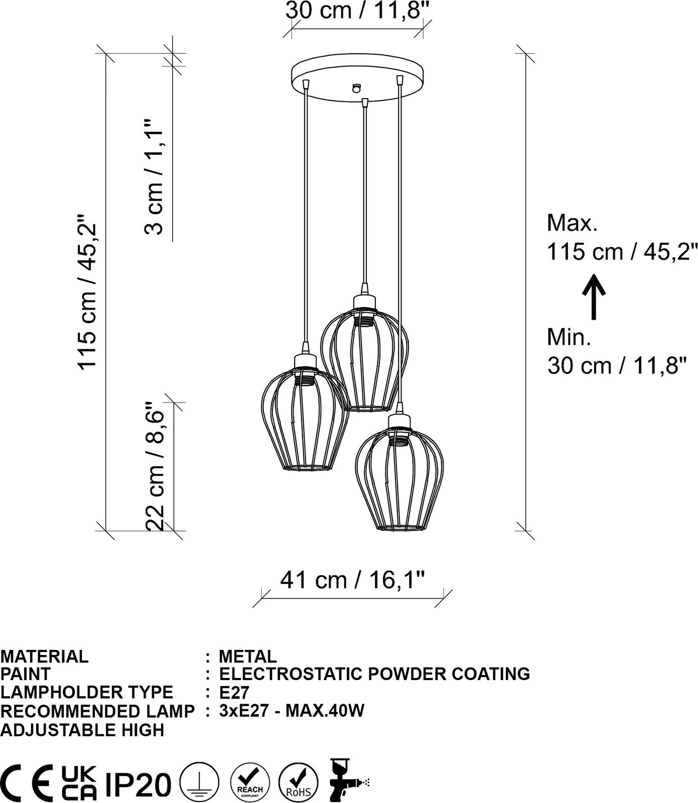 Llambë tavani Opviq, Armut-6707, ngjyrë ari