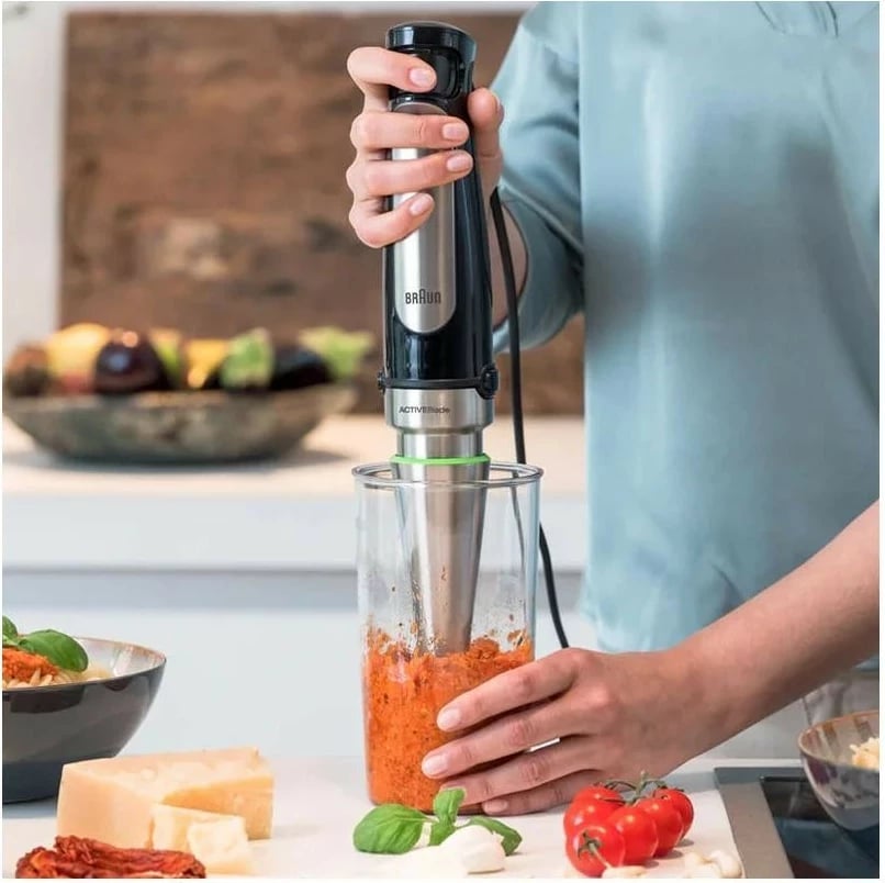 Blender dore Braun MultiQuick 7 MQ7075X, 1000W, ngjyrë zi-argjendtë