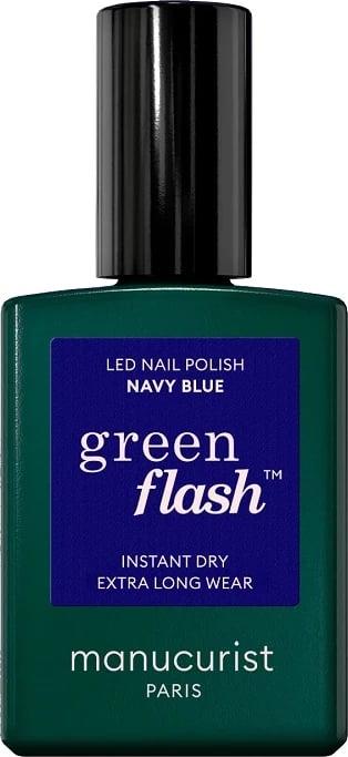 Llak për thonj Manucurist Green Flash për femra Navy Blue 15ml