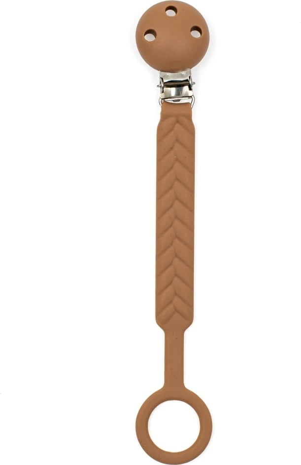 Kapëse biberoni, New Baby, silikon, BPA-free, universale, ngjyrë kafe