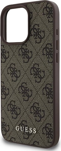 Mbështjellës Guess 4G Classic për iPhone 16 Pro Max, Kafe