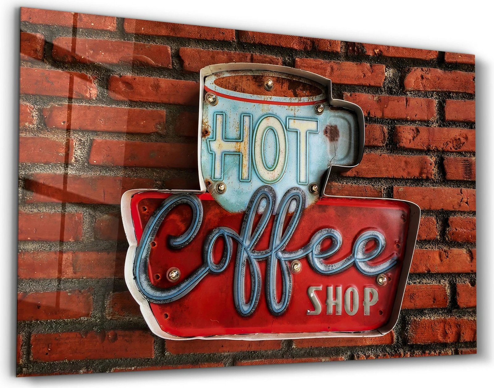 Pikturë dekorative prej xhami të temperuar, shumëngjyrëshe, Wallity CAM-4014, 46x72cm