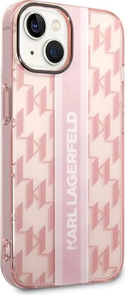 Mbështjellës Karl Lagerfeld Mono Vertical Stripe për iPhone 14 Plus 6.7", Rozë