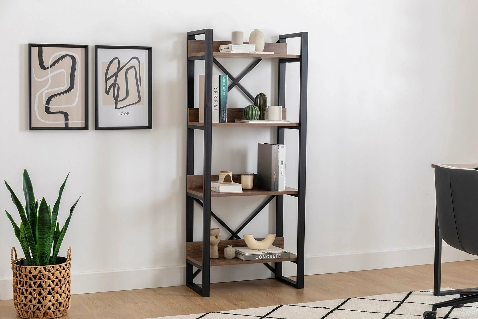 Raft librash Hanah Home, Adisa, ngjyrë arre