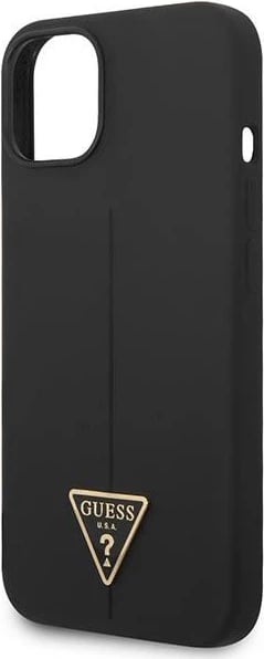Mbështjellës Guess GUHCP14MSLTGK për iPhone 14 Plus 6.7", silikon, i zi