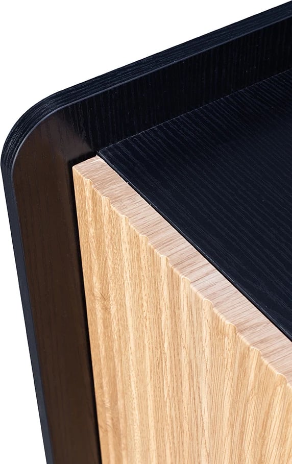 Bufe Origami me 3 dyer, ngjyrë sonoma, 160x45x85