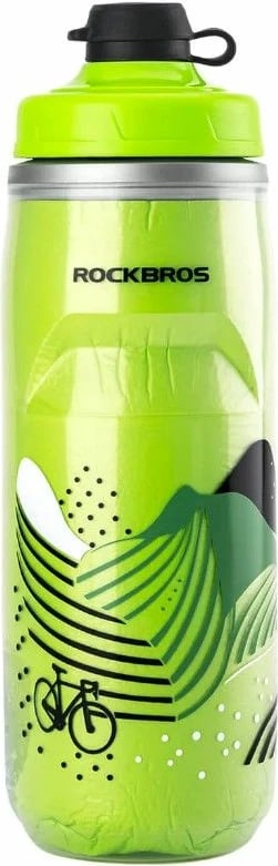 Shishe termike biçiklete Rockbros, e gjelbër