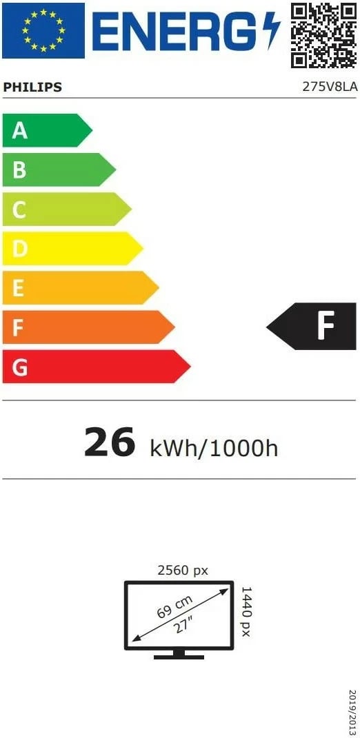Monitor Philips V Line 275V8LA/00, 27", Quad HD, LED, i zi