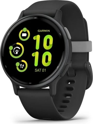 Smartwatch Garmin vivoactive 5, ekran AMOLED, rrip silikoni, i zi