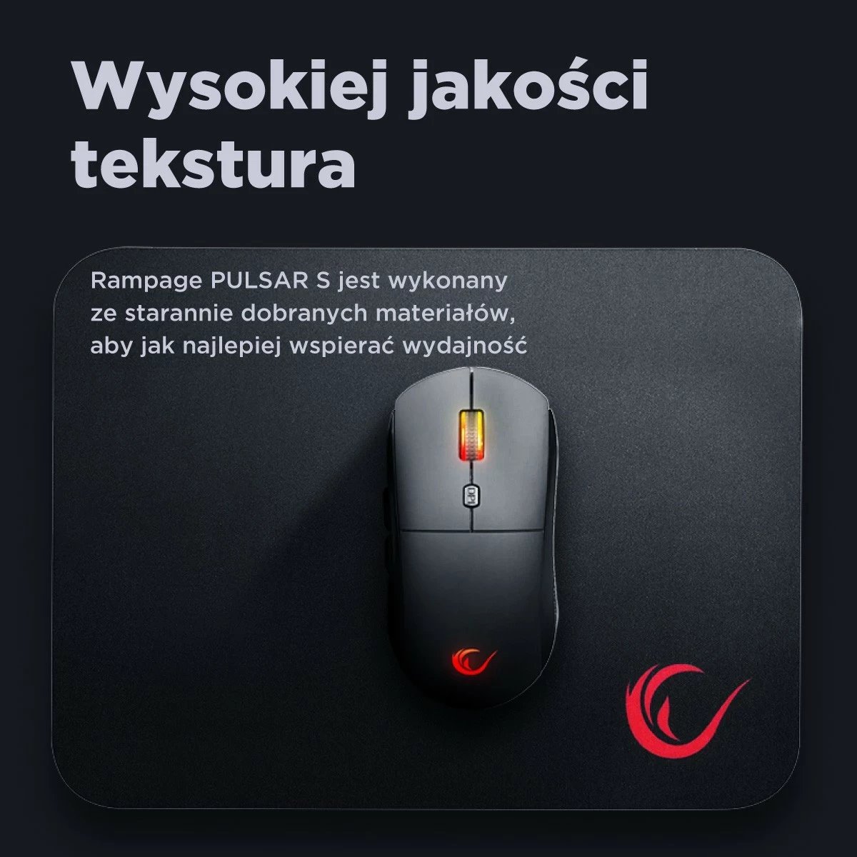 Mauspad gaming Rampage Pulsar S 22x29cm e zezë