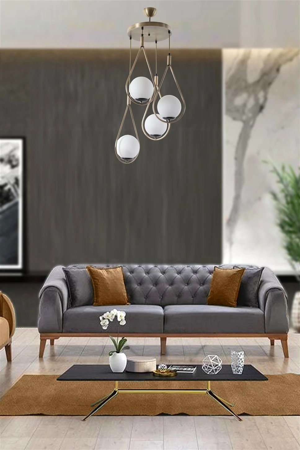 Llambë tavani Opviq, e bardhë dhe bakri, 8494-4