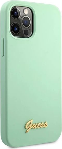 Mbështjellës Guess GUHCP12MLSLMGGN për iPhone 12/12 Pro 6.1", silikon, e gjelbër