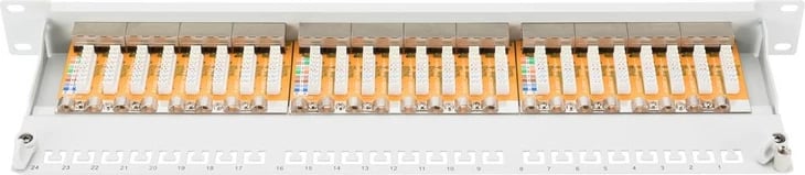 Patch panel Digitus DN-91624S, 24 porta, CAT 6, 19", Gri