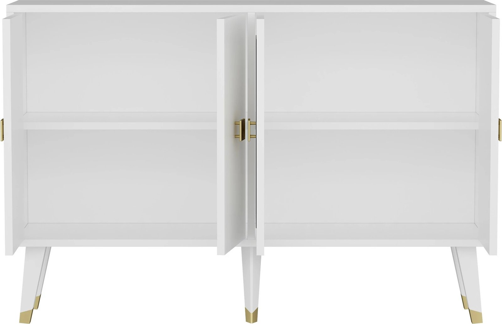 Konsolë Hanah Home Roland, e bardhë, e artë