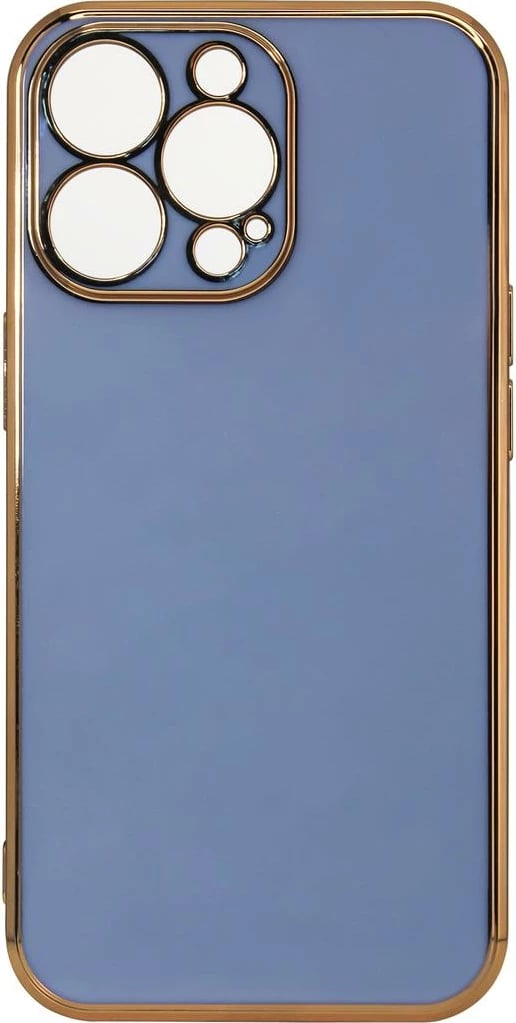 Mbështjellës Hurtel për Samsung Galaxy A12 5G, Lighting Color Case, gel, Kaltër me kornizë ari