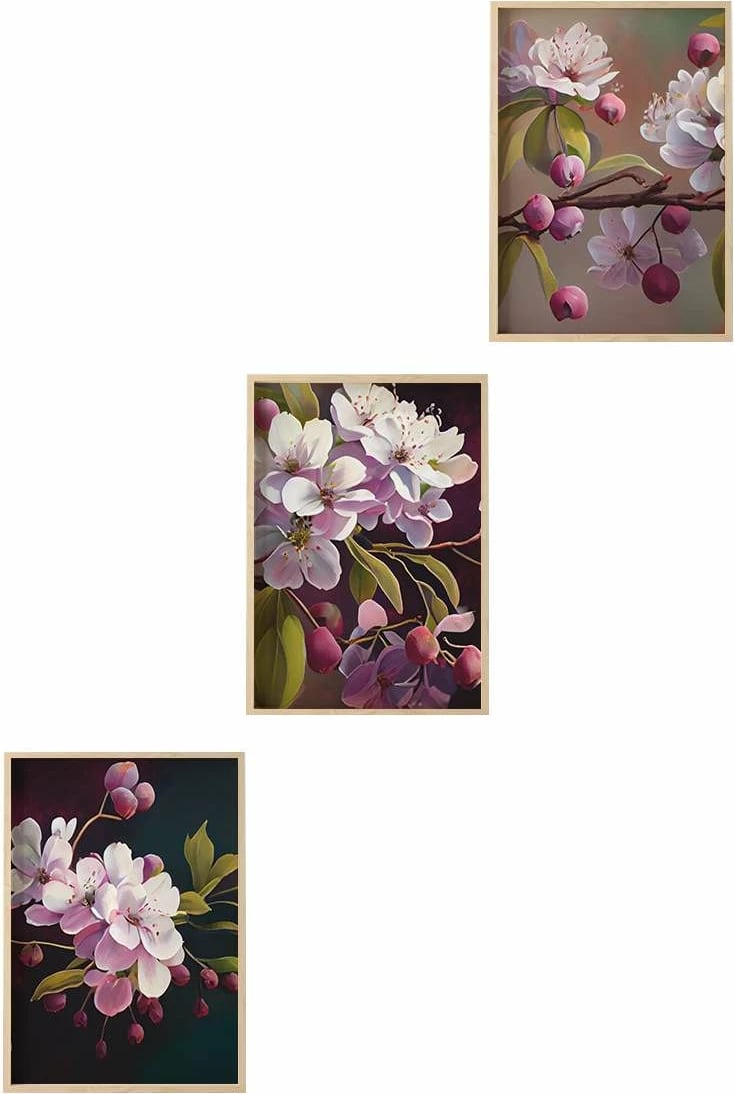 Pikturë dekorative me kornizë MDF (3 copë), Wallity, Huhu218, 20x30cm