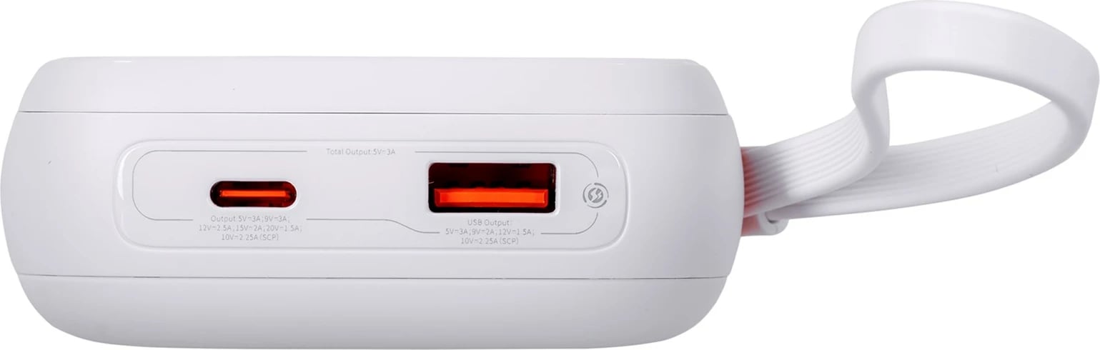 Power bank Baseus QPow2 20000 mAh, i bardhë