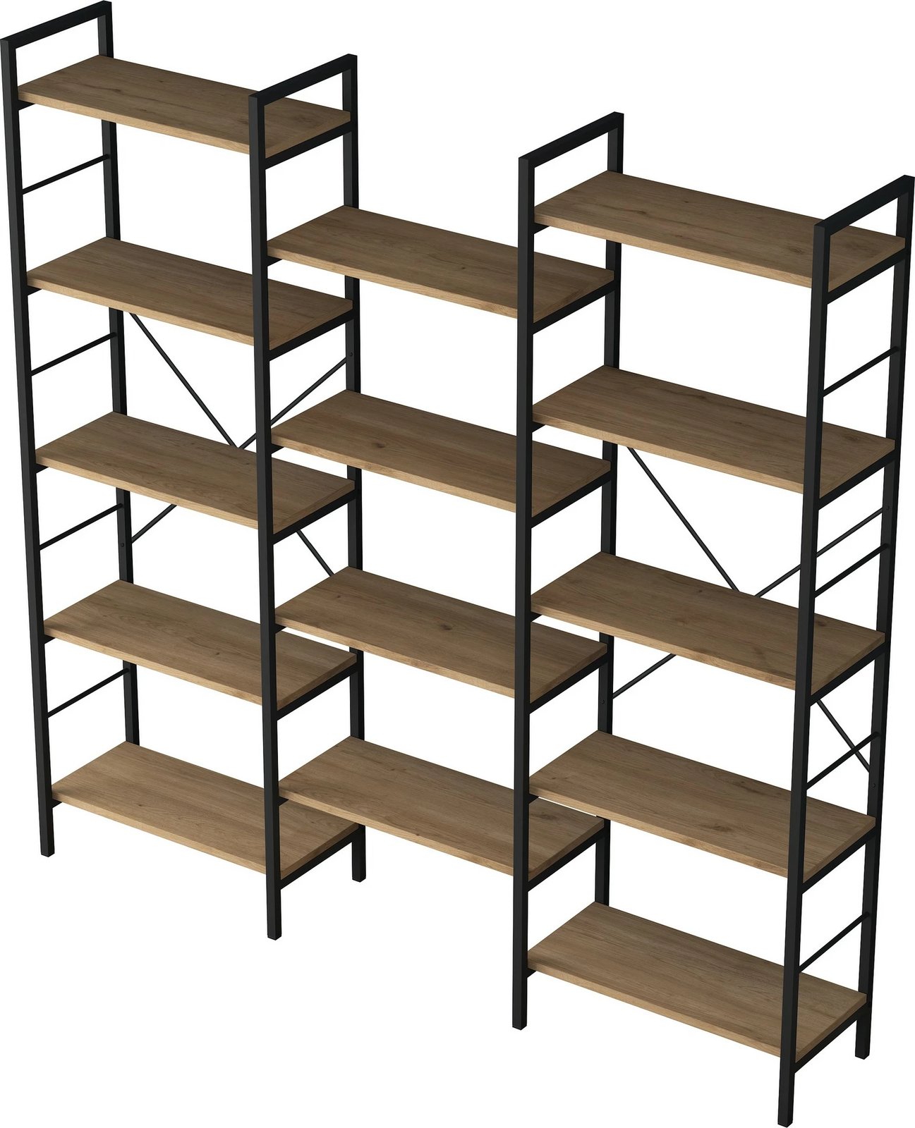 Raft librash Skye Decor, ngjyrë arre dhe e zezë, HC107 - 2552